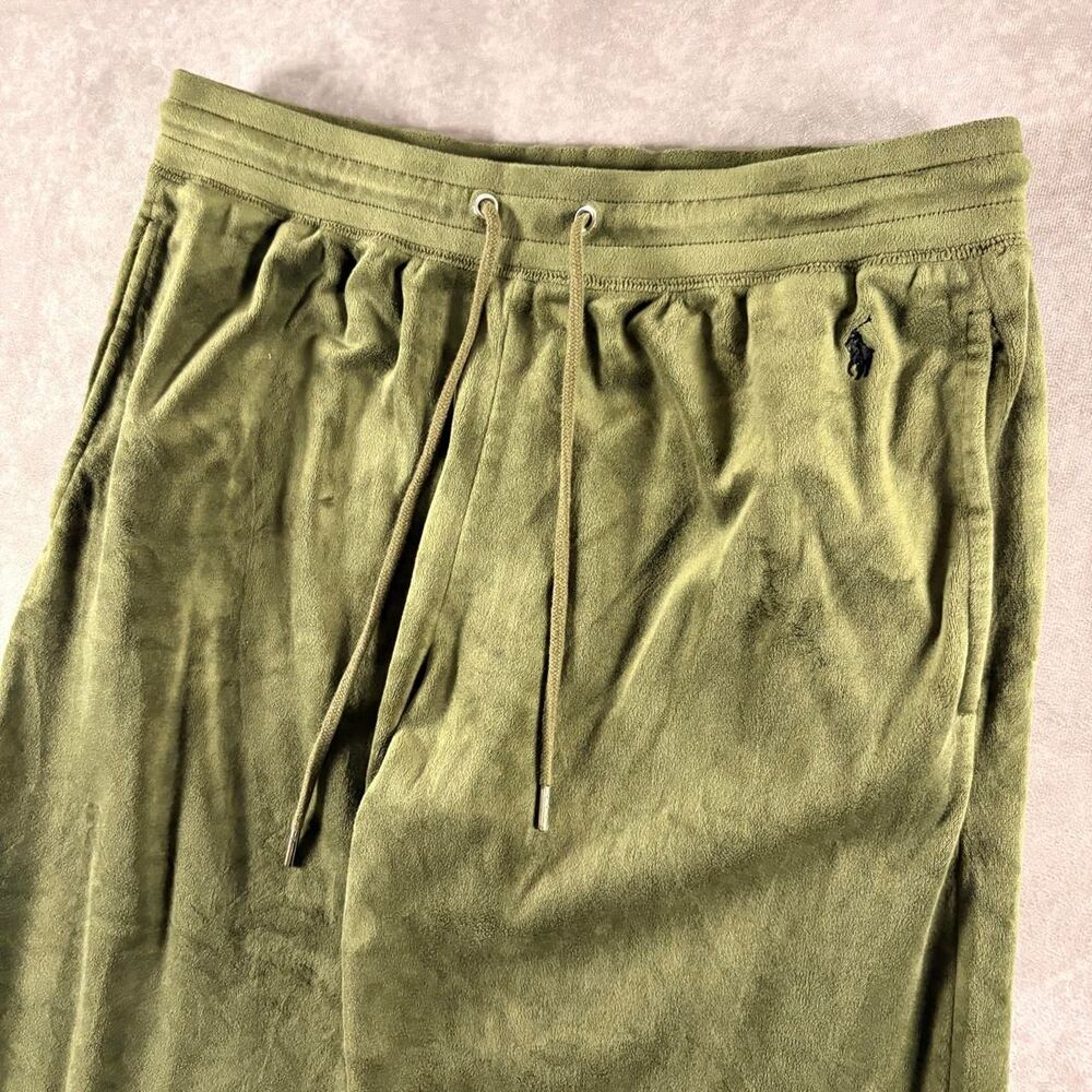 polo ralph lauren green velour sleepwear lounge pants